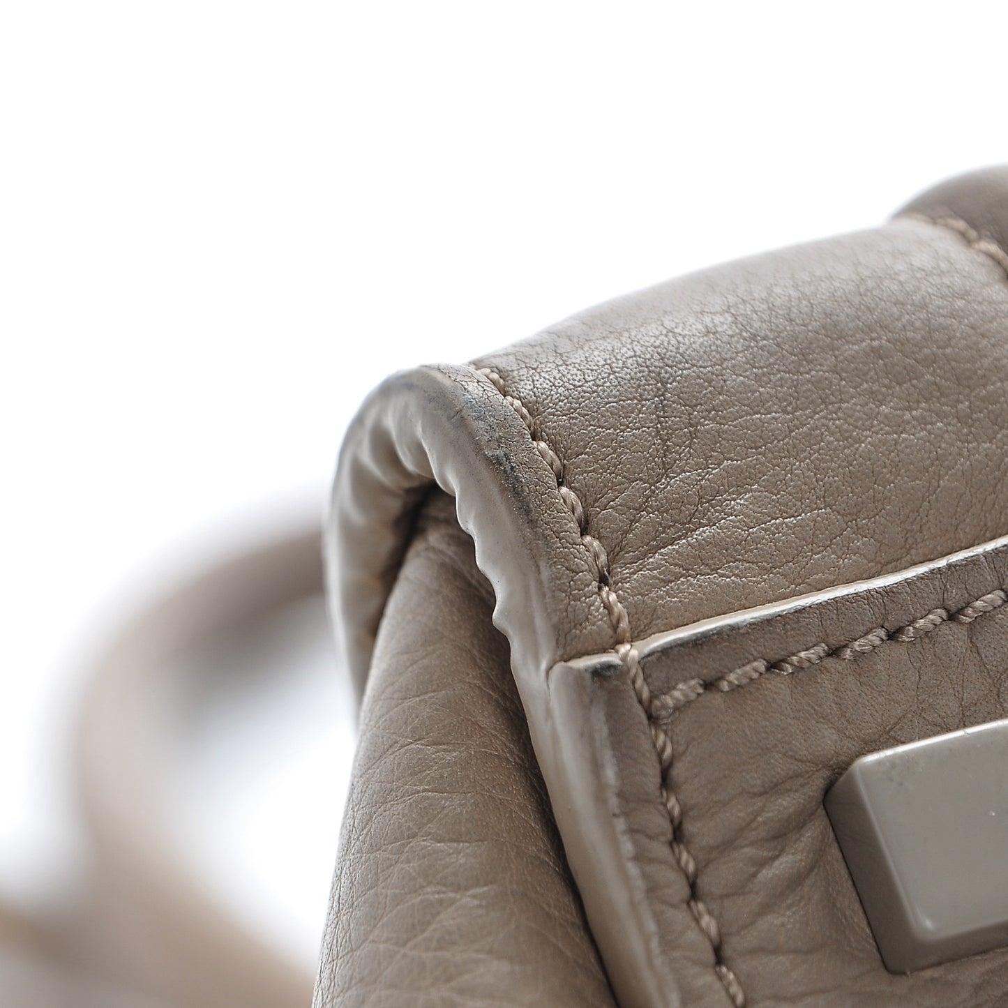 Supple Calfskin Medium Phantom Luggage Light Khaki