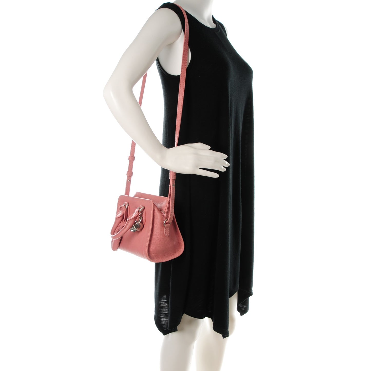 Pebbled Calfskin Mini Padlock Rose