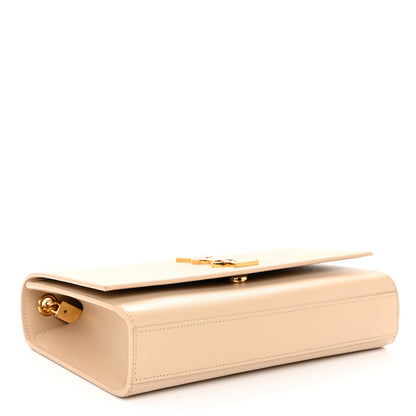 Saint Laurent Grain De Poudre Medium Monogram Kate Satchel Dark Beige 4 of 9