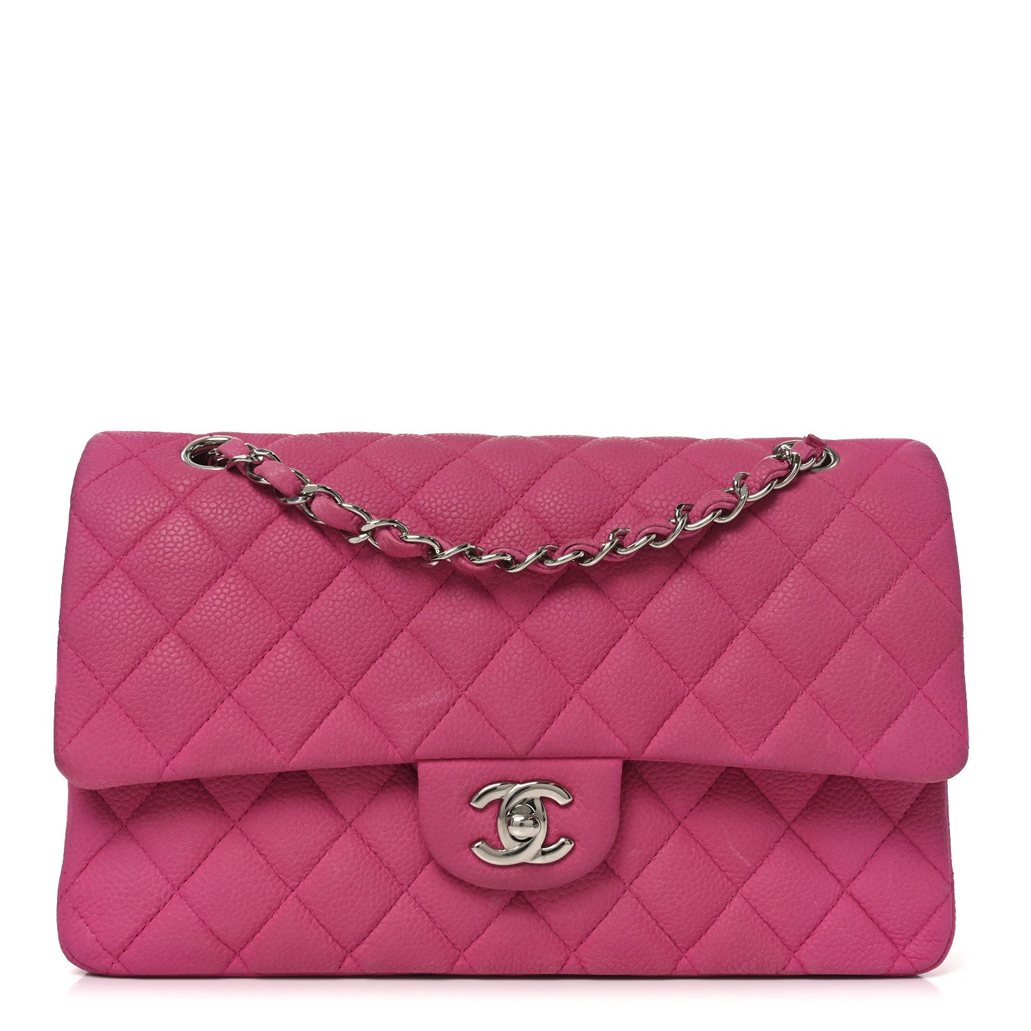 Chanel Iridescent Caviar Quilted Medium Double Flap Pink 1 of 10