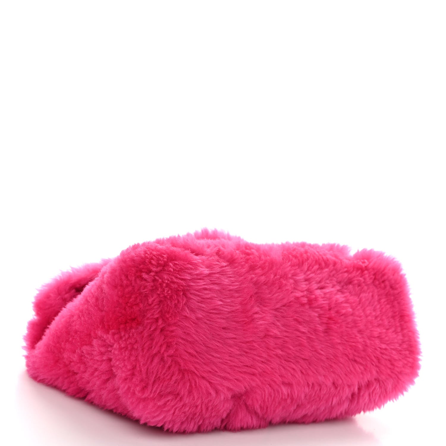 Saint Laurent Merino Shearling Lambskin Quilted Small Loulou Puffer Monogram Chain Satchel Fuchsia 4 of 9
