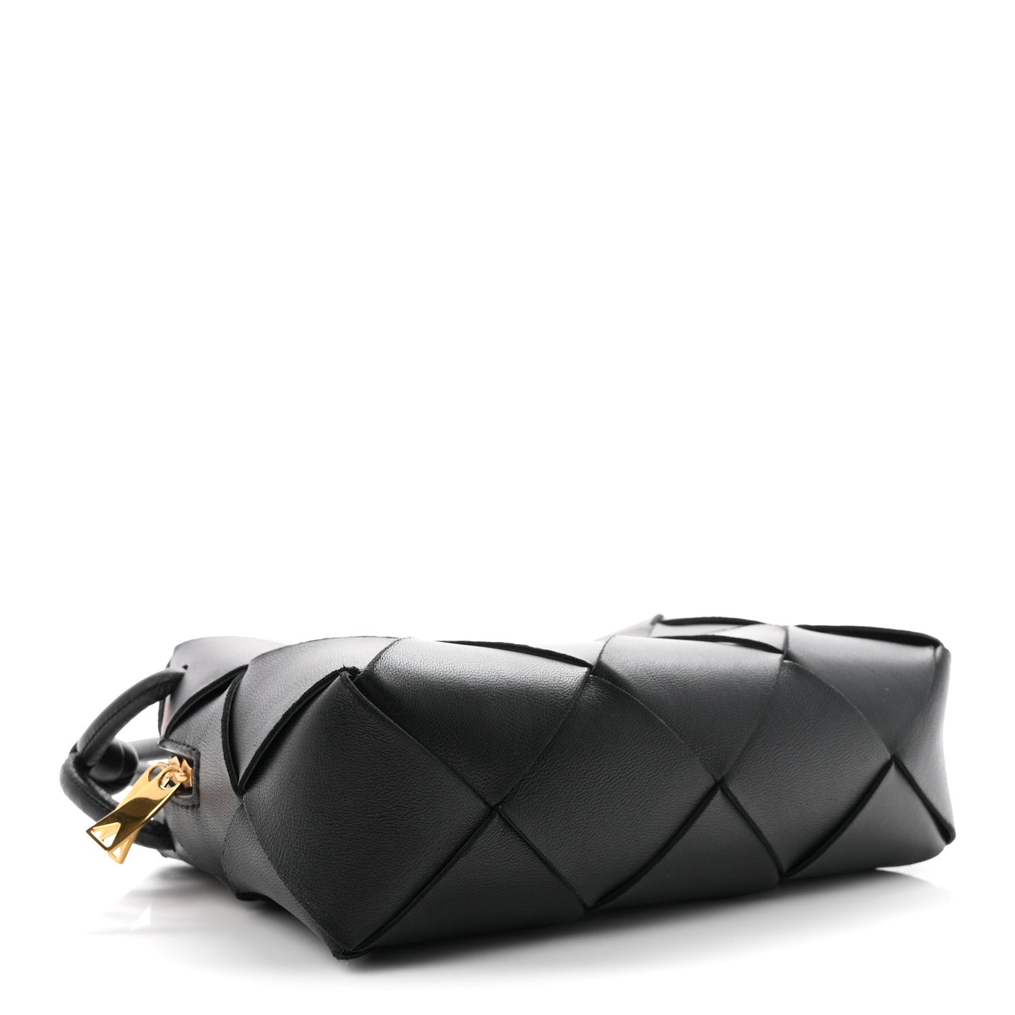 Lambskin Maxi Intrecciato Small Cassette Camera Bag Black