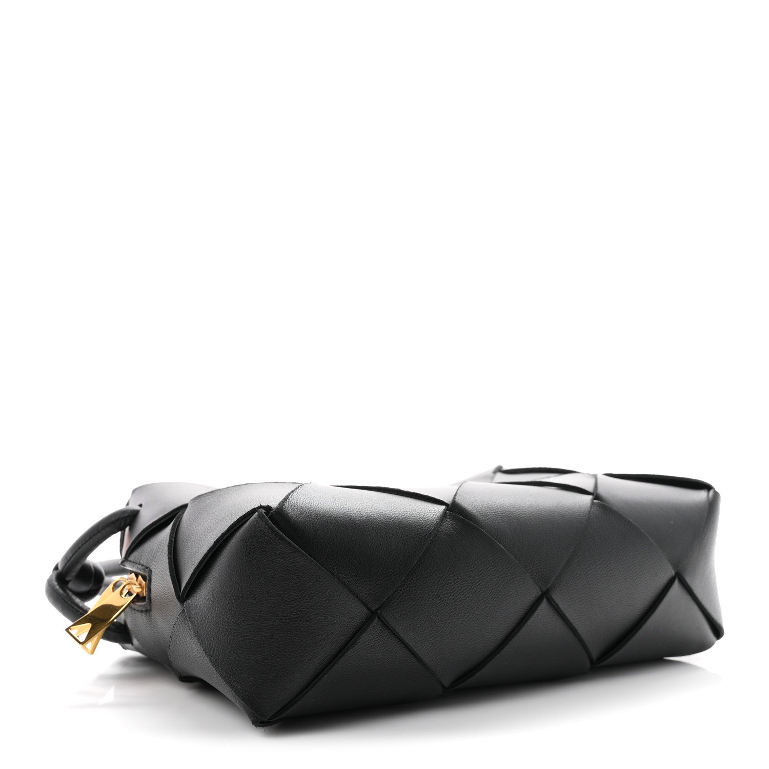 Bottega Veneta Lambskin Maxi Intrecciato Small Cassette Camera Bag Black 4 of 9