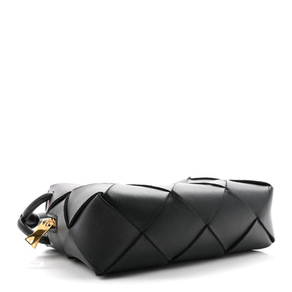 Bottega Veneta Lambskin Maxi Intrecciato Small Cassette Camera Bag Black 4 of 9