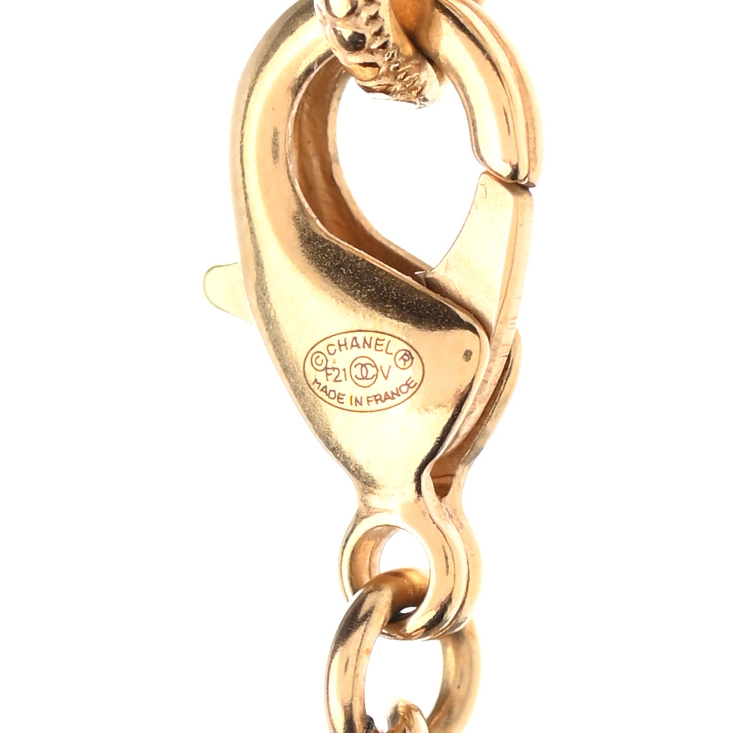 Chanel Crystal Pearl Perfume Bottle CC Necklace Black Gold 6 of 7