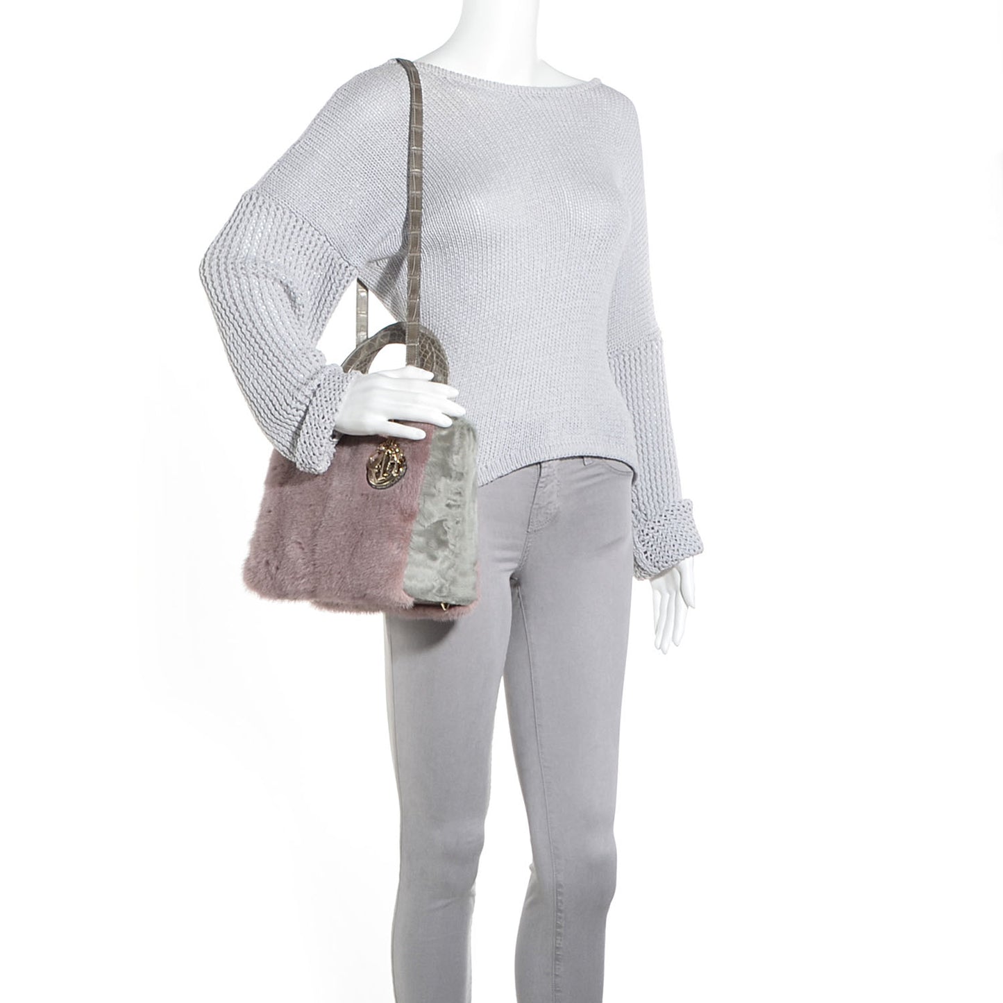 Mink Fur Crocodile Lady Dior Foulard