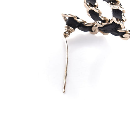 Chanel Lambskin Chain CC Brooch Black Gold 6 of 7