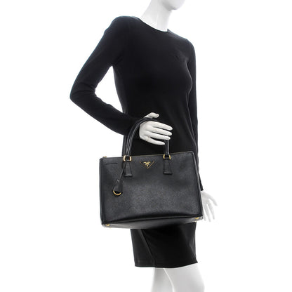 Prada Saffiano Medium Galleria Double Zip Tote Black 3 of 10