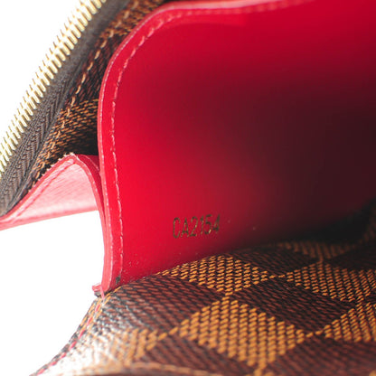 Louis Vuitton Damier Ebene Emilie Wallet Red 7 of 7