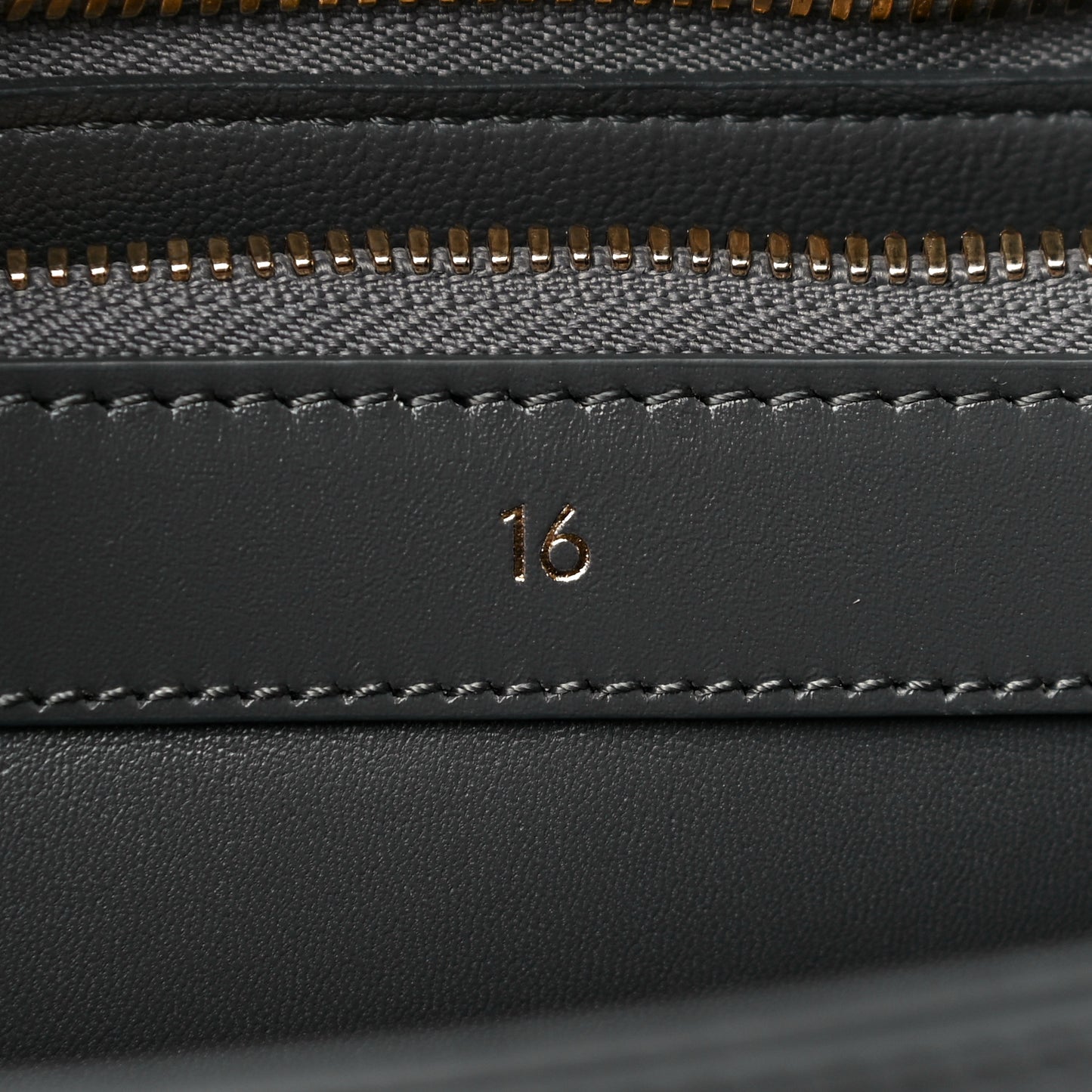 Satinated Calfskin Medium 16 Top Handle Bag Grey