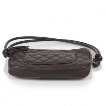 Chanel Calfskin Quilted Cambon Pochette Brown Beige 3 of 13