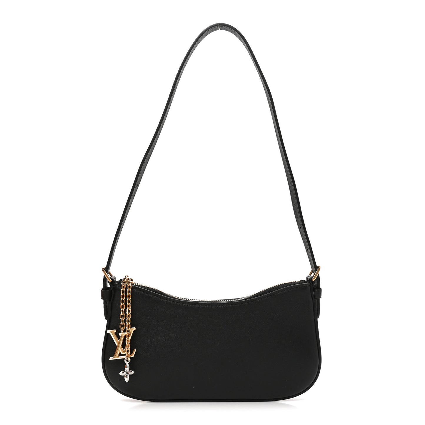 Calfskin LV Bloom Pochette Black