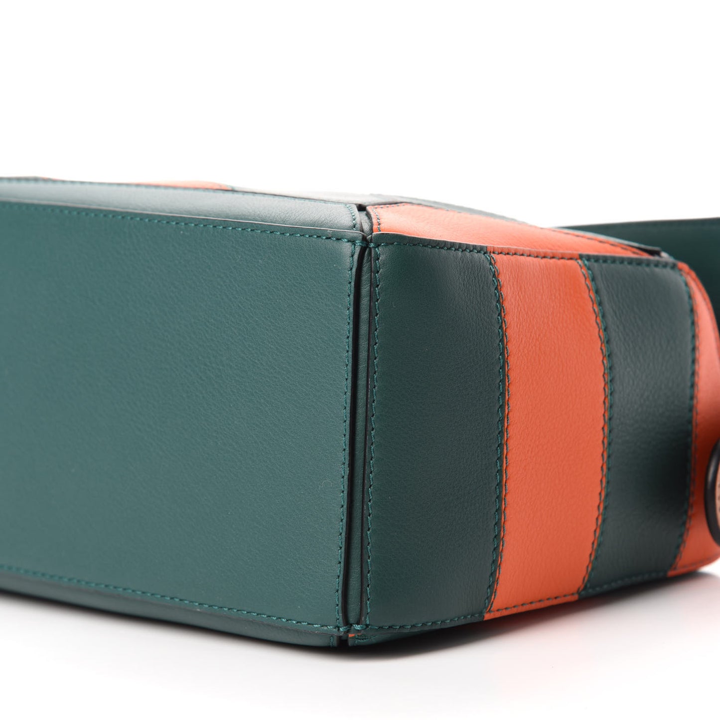 Calfskin Rugby Small Puzzle Bag Orange Multi
