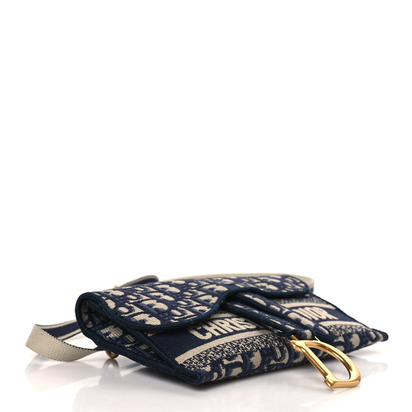 Oblique Slim Saddle Pouch Blue