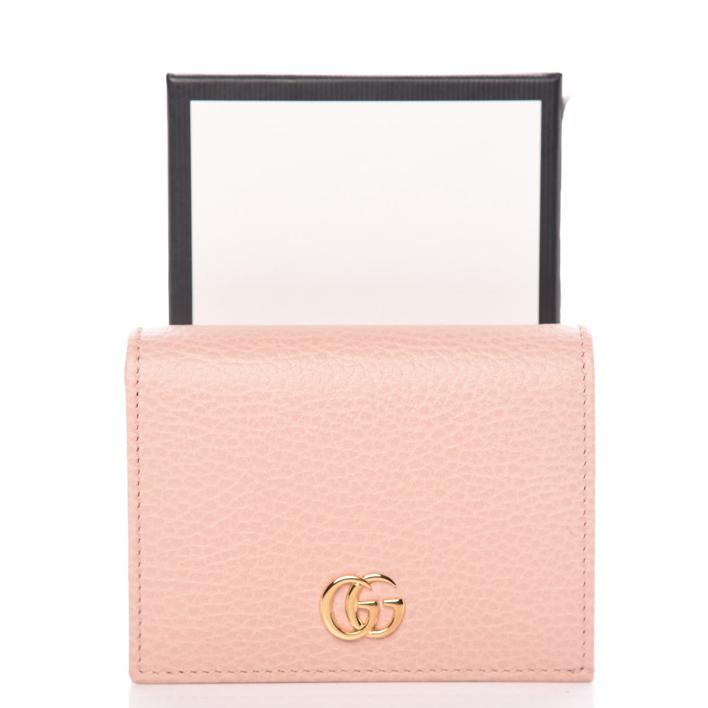 Dollar Calfskin GG Marmont Card Case Perfect Pink