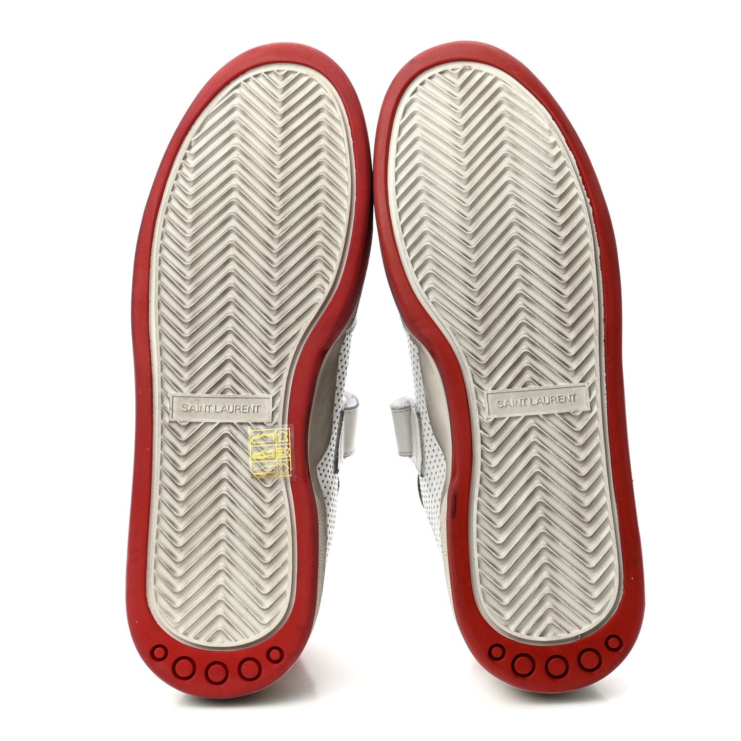 Perforated Calfskin Mens Jeddo Sneakers 41.5 White Red