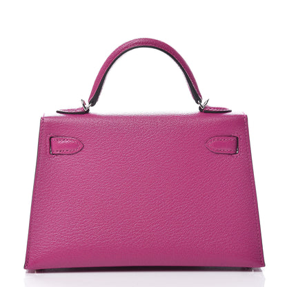 Hermes Chevre Mysore Mini Kelly Sellier 20 Rose Pourpre 4 of 28