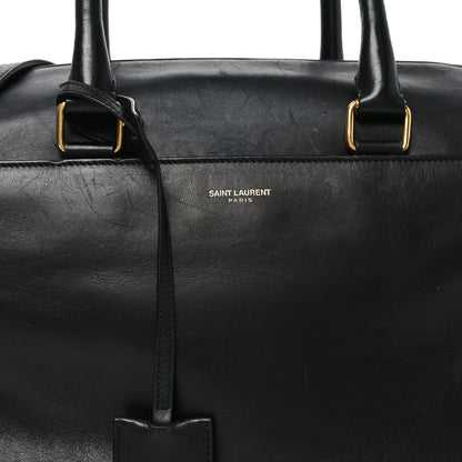 Saint Laurent Calfskin Classic Duffle 6 Black 8 of 10