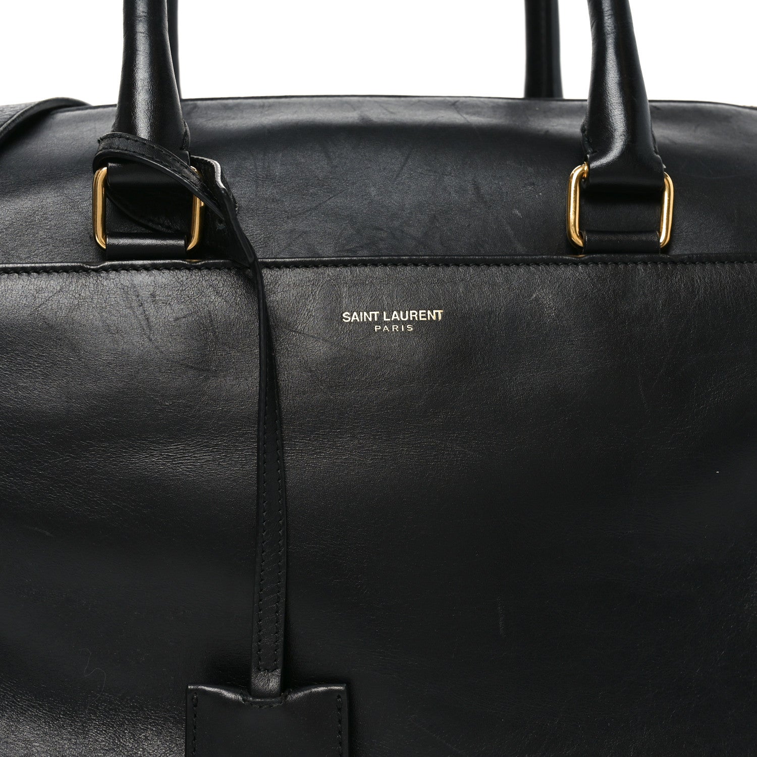 Saint Laurent Calfskin Classic Duffle 6 Black 8 of 10
