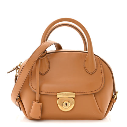 Salvatore Ferragamo Calfskin Small Fiamma Bag Brown 1 of 11