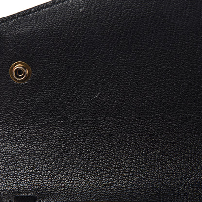 Gucci Calfskin Snakeskin Studded Medium Ottilia Top Handle Bag Black 9 of 13