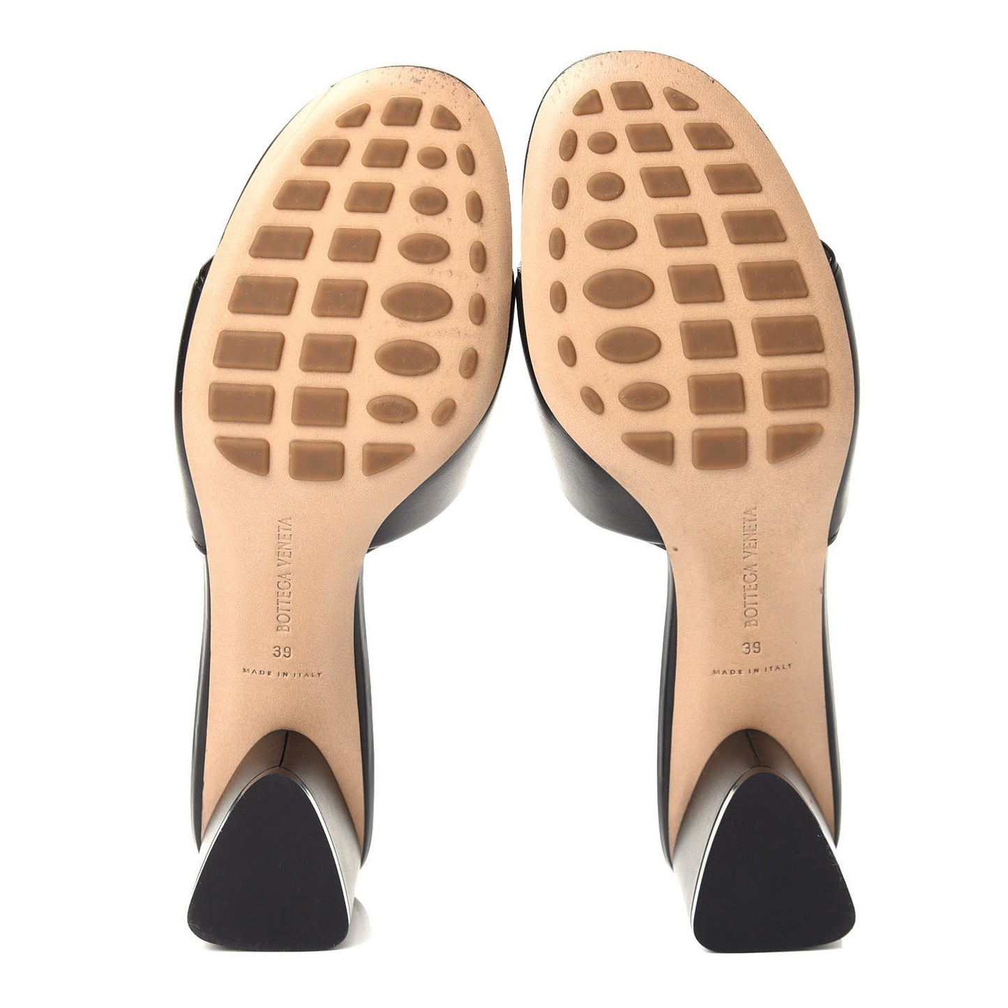 Calfskin Band Mule Sandals 39 Black