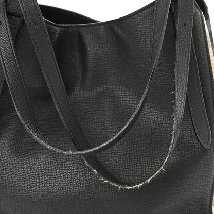 Burberry Grainy Calfskin House Check Small Canterbury Black 14 of 18