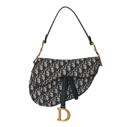 Christian Dior Oblique Saddle Bag Blue 1 of 8