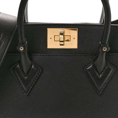 Louis Vuitton Calfskin Monogram On My Side PM Black 7 of 9