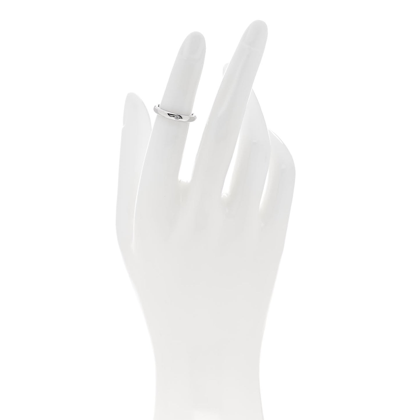 Platinum Diamond Elsa Peretti Band Ring 46 3.75