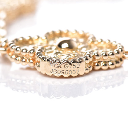 Van Cleef & Arpels 18K Yellow Gold 5 Motifs Vintage Alhambra Bracelet 5 of 6
