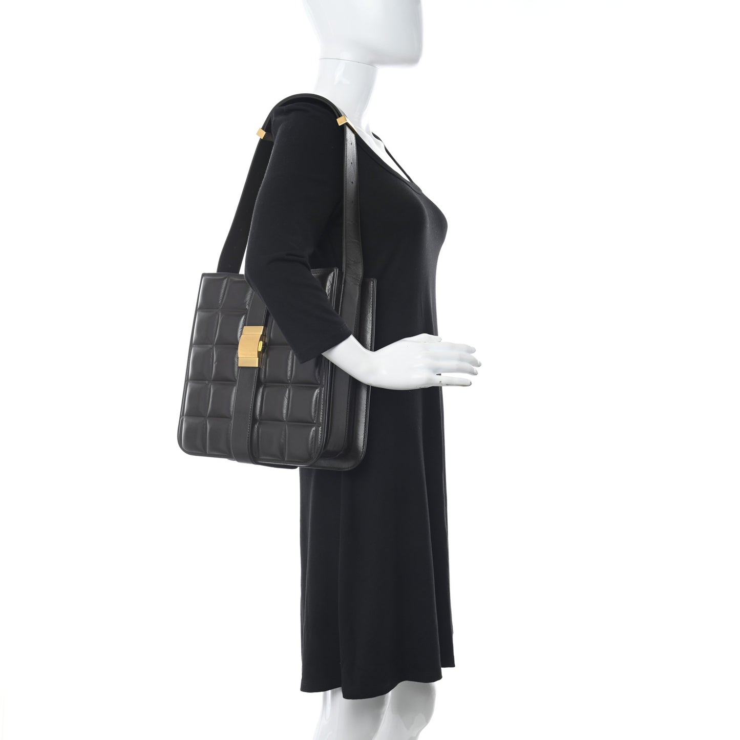 Nappa Maxi Intrecciato Padded Marie Bag Brown