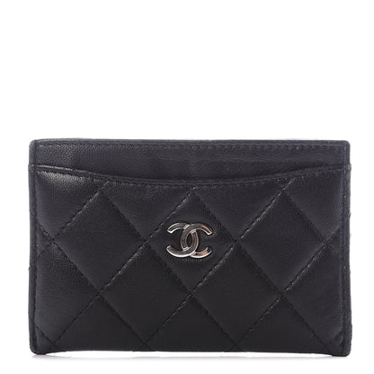 Chanel Lambskin Quilted Card Holder Black 1 of 11