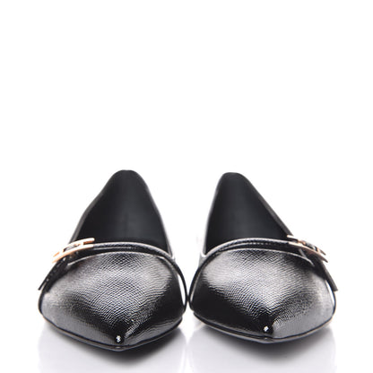 Hermes Patent Epsom Laura Ballerina Flats 38.5 Black 2 of 8