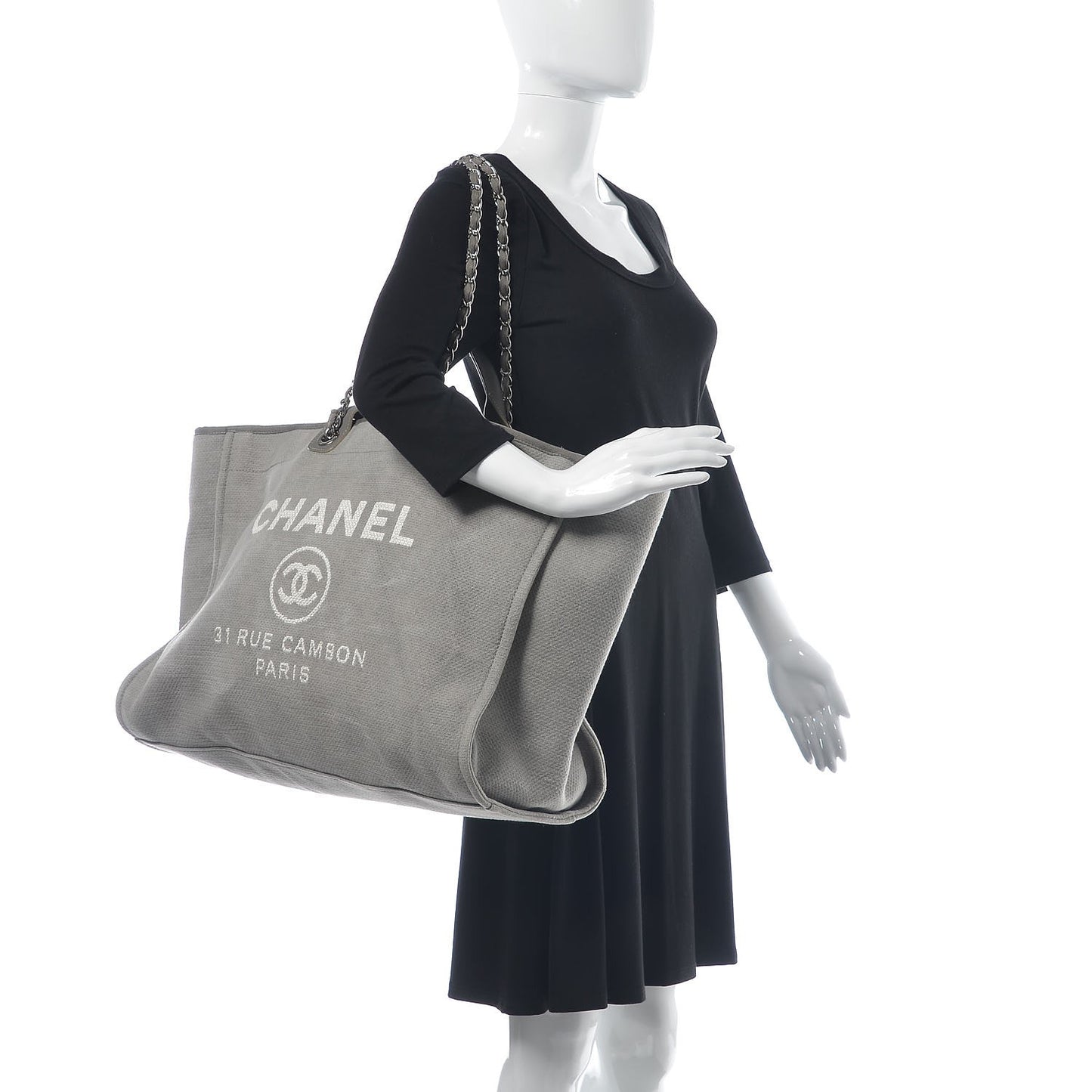 Canvas Deauville Extra Large Tote Grey