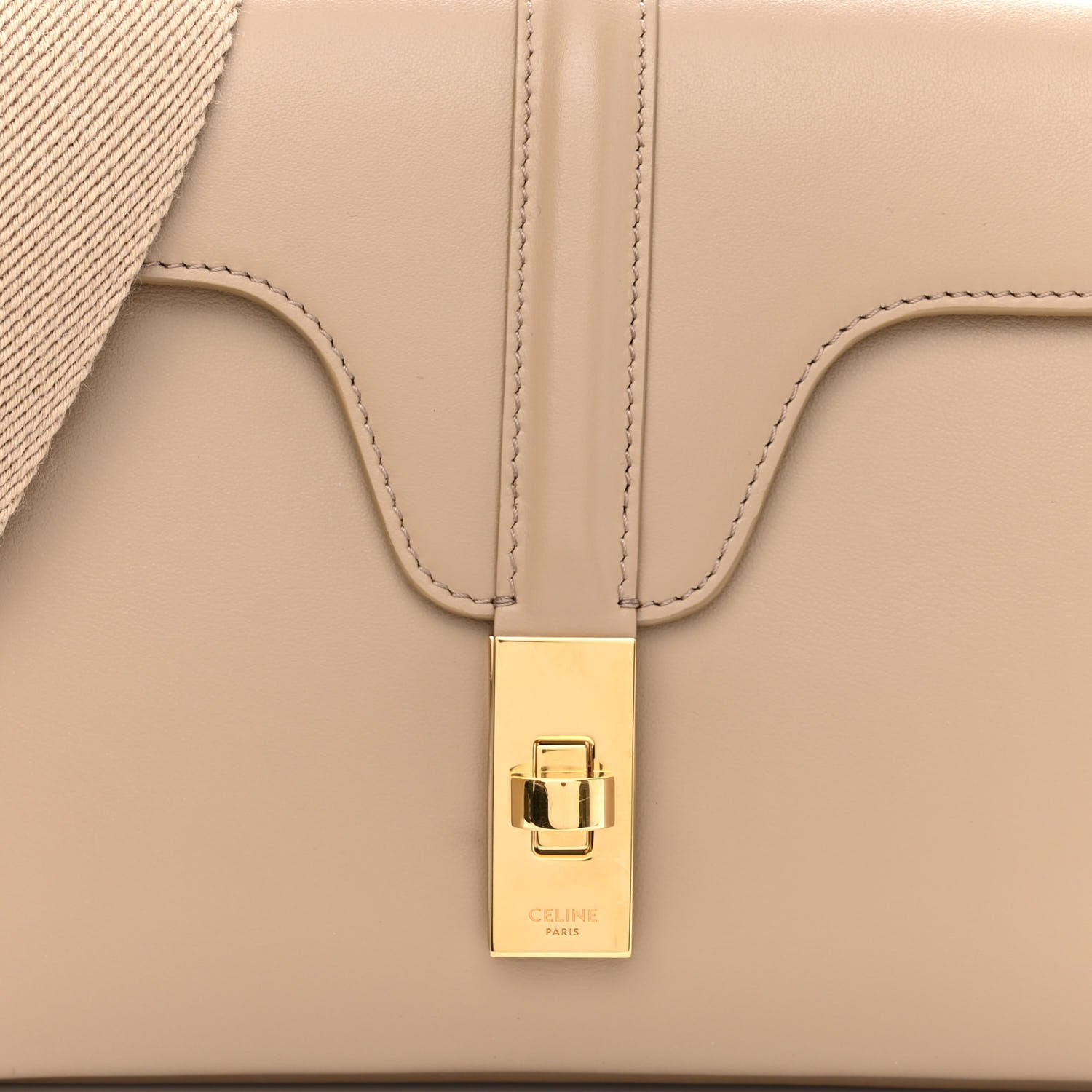 Celine Smooth Calfskin Teen Soft 16 Shoulder Bag Safari 6 of 8