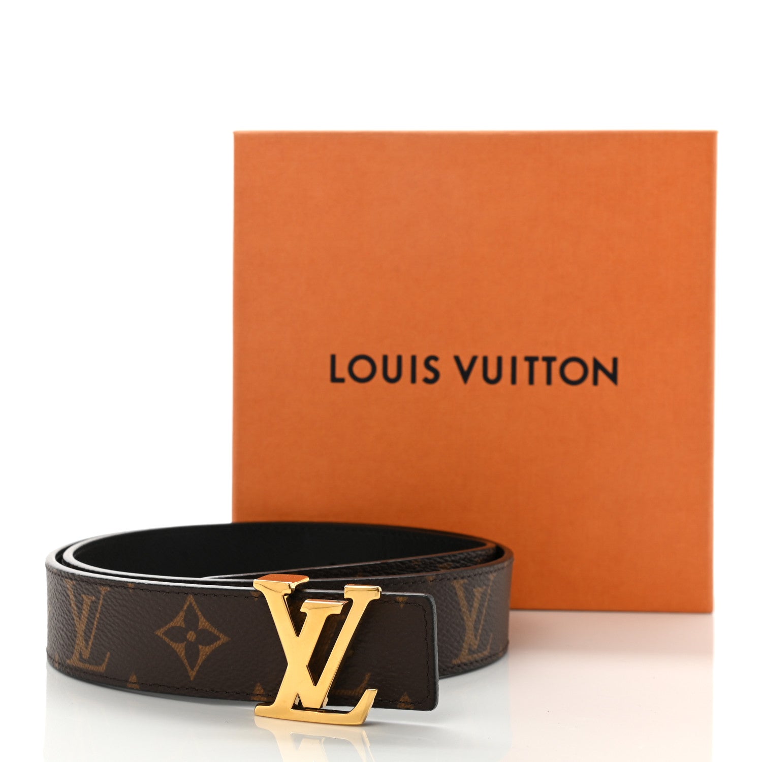 Louis Vuitton Calfskin Monogram 30mm LV Initiales Reversible Belt 75 30 Black 9 of 9