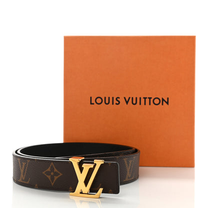 Louis Vuitton Calfskin Monogram 30mm LV Initiales Reversible Belt 75 30 Black 9 of 9