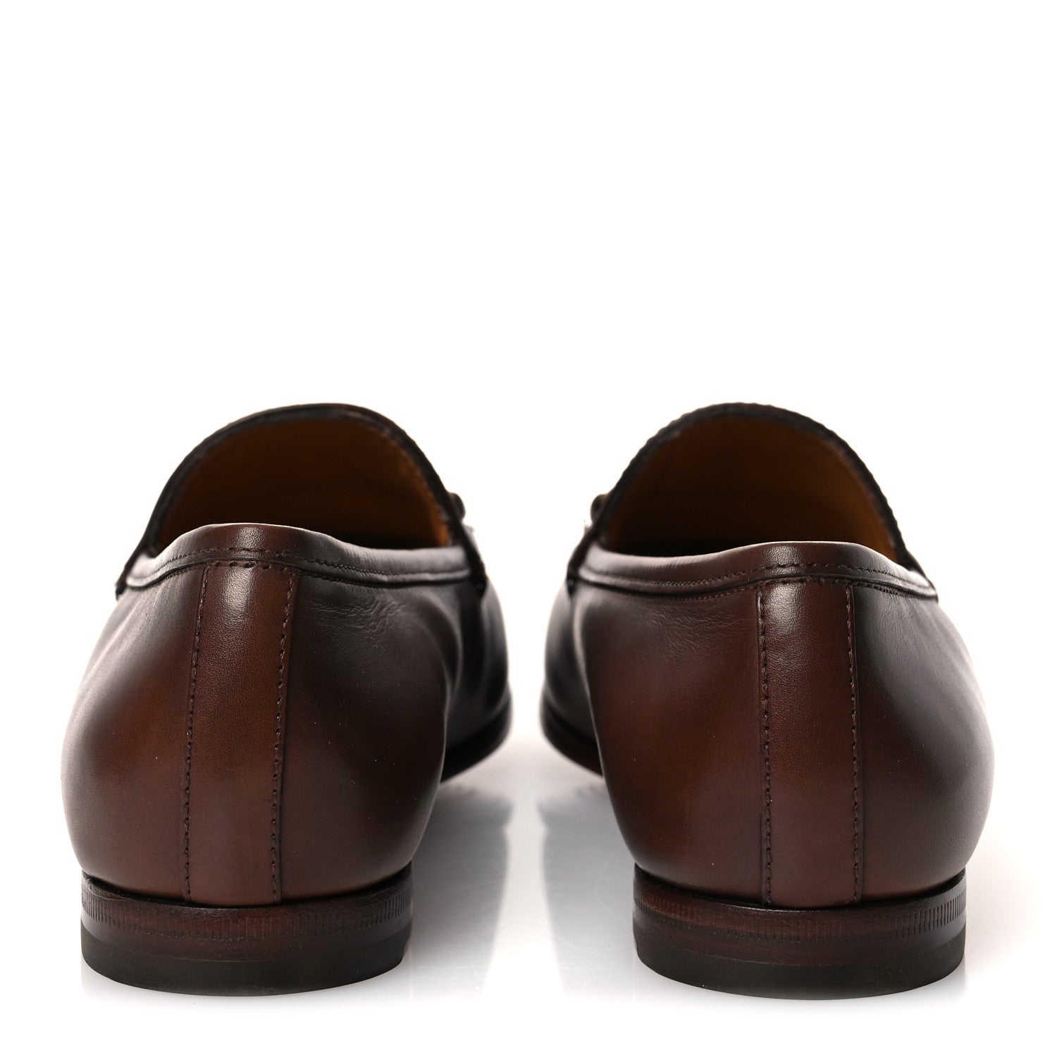 Gucci Calfskin Womens Jordaan Loafers 37 Fondente Brown 6 of 12