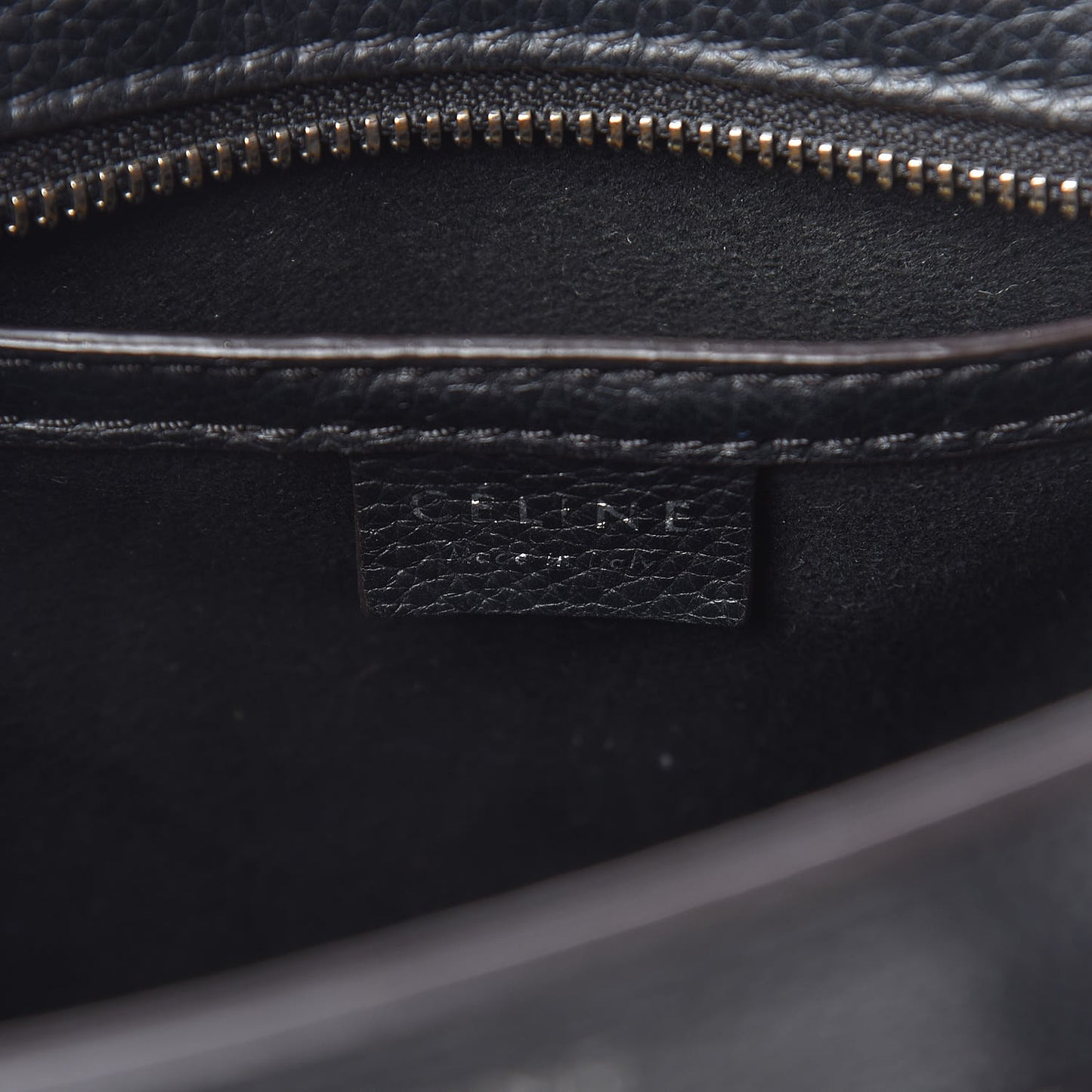 Drummed Calfskin Nano Luggage Black