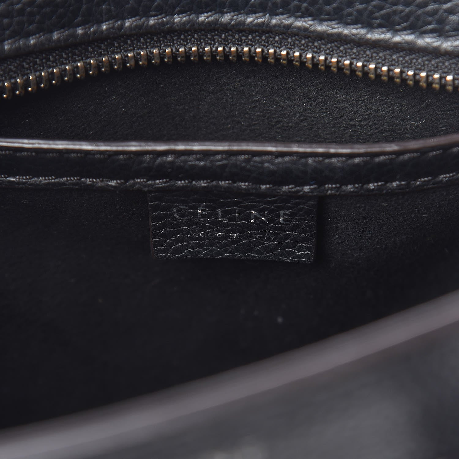 Celine Drummed Calfskin Nano Luggage Black 6 of 11