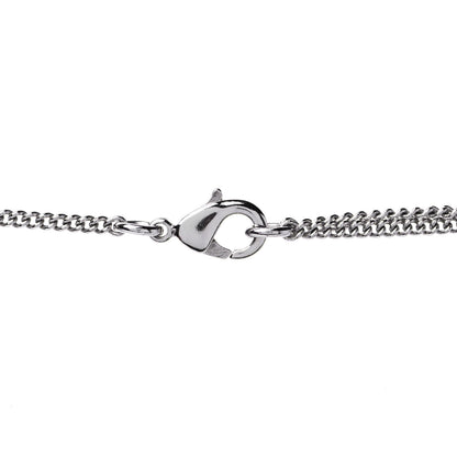 Chanel Lambskin Baguette Crystal CC Necklace Black Silver 3 of 4