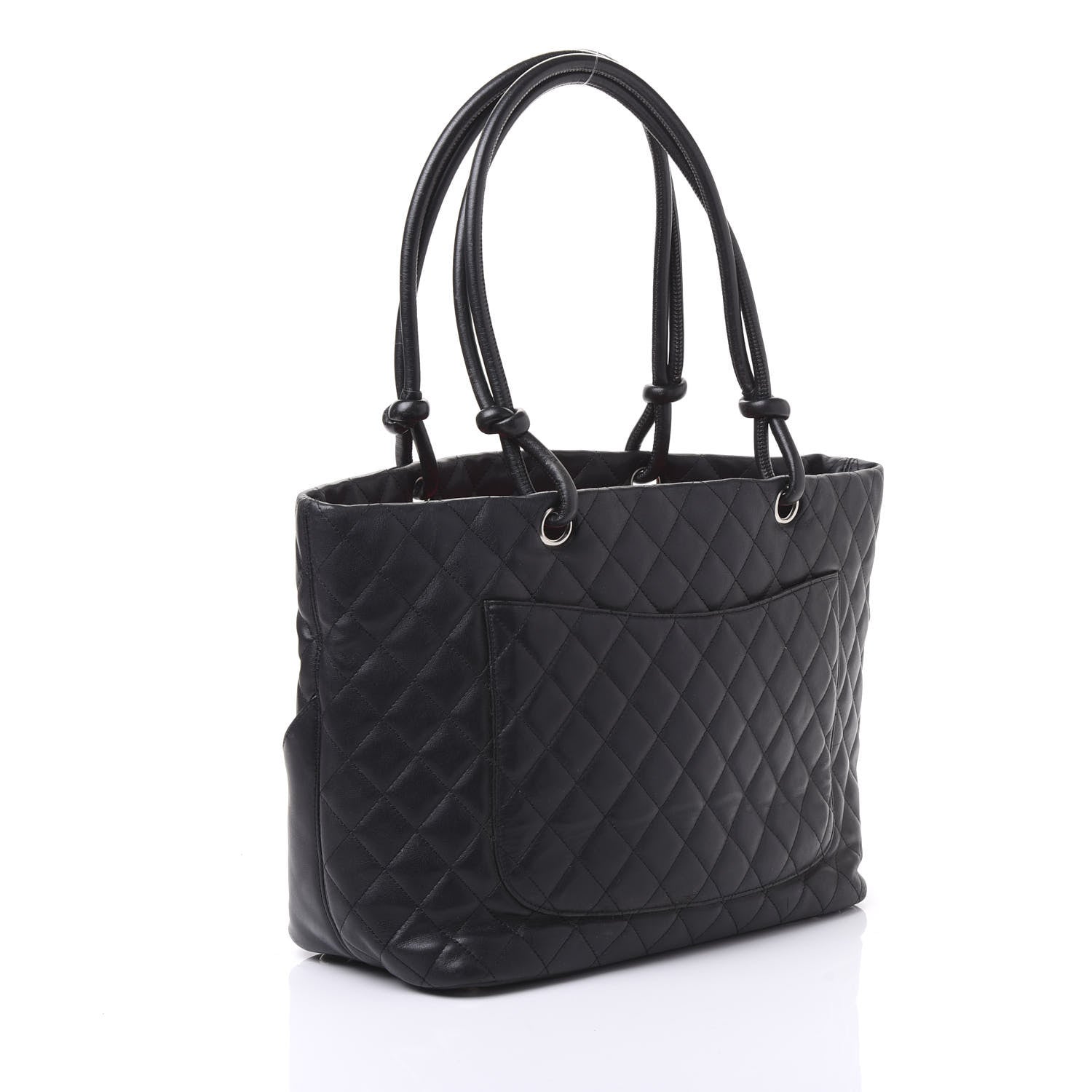 Chanel Calfskin Quilted Large Cambon Tote Black White 2 of 12