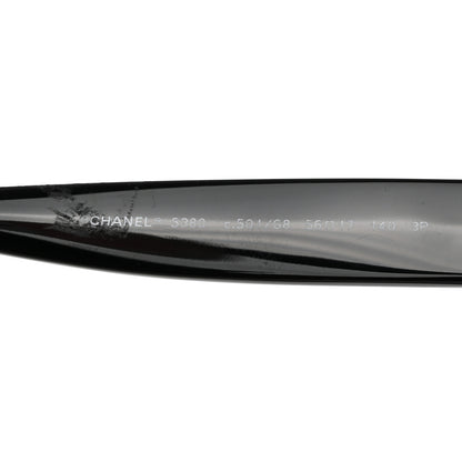 Chanel Acetate Polarized Square CC Sunglasses 5380 Black 5 of 9