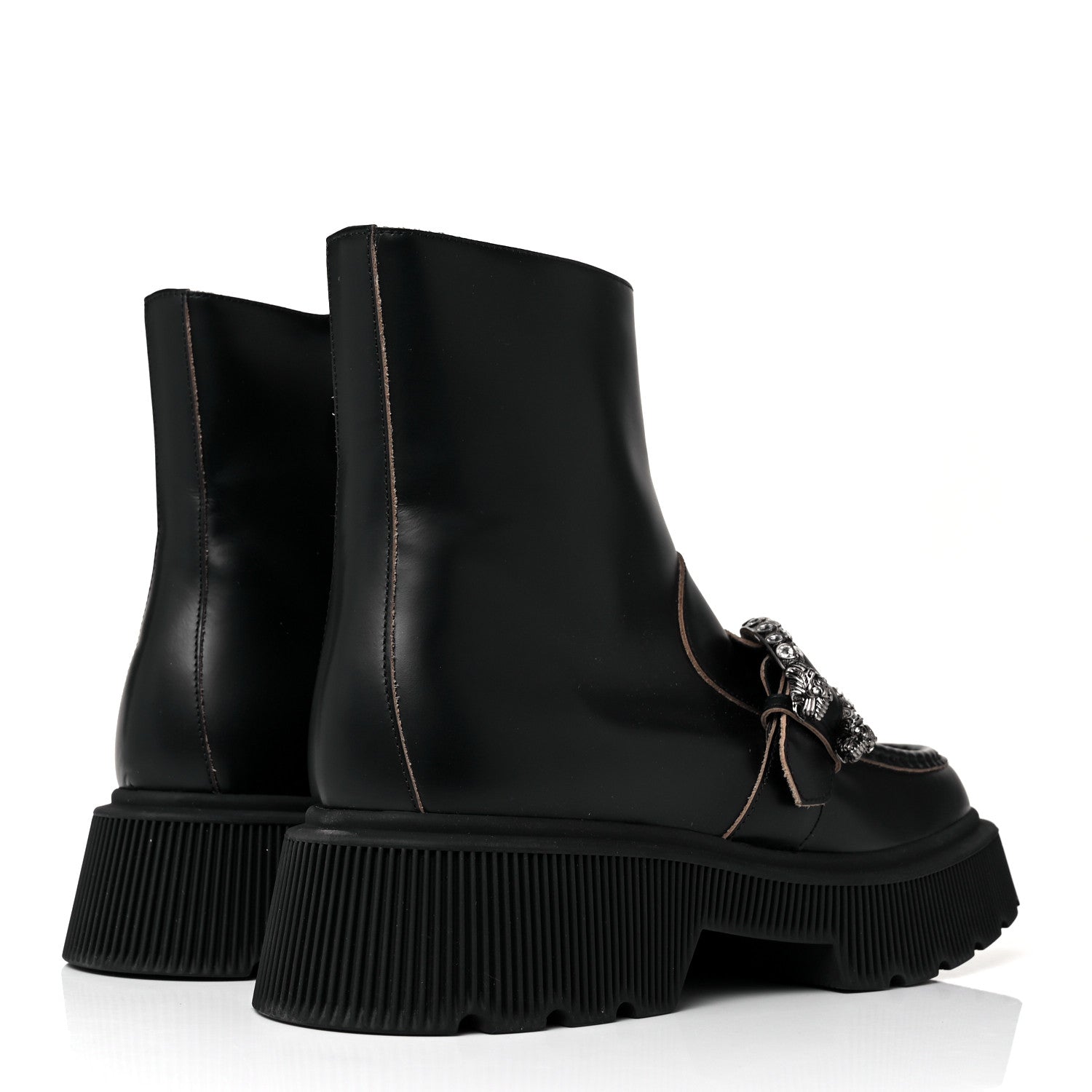 Gucci Cordovan Lux Dionysus Hunder Boots 41 Black 4 of 7
