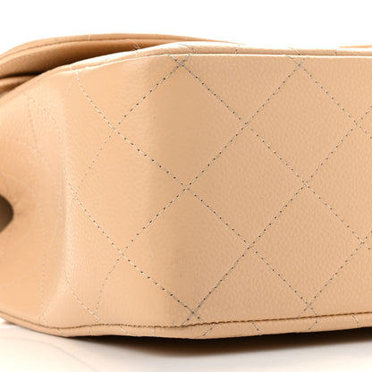 Chanel Caviar Quilted Jumbo Double Flap Beige Clair 9 of 10