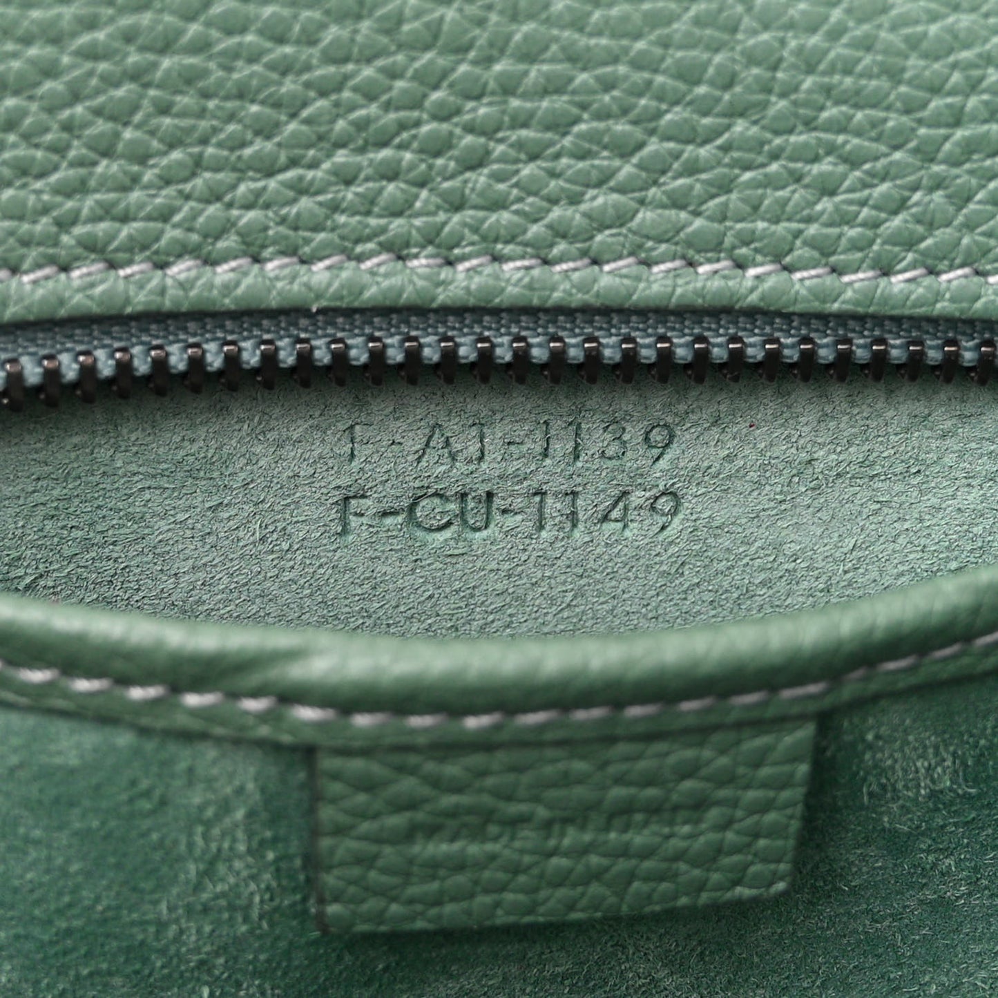 Drummed Calfskin Nano Luggage Celadon