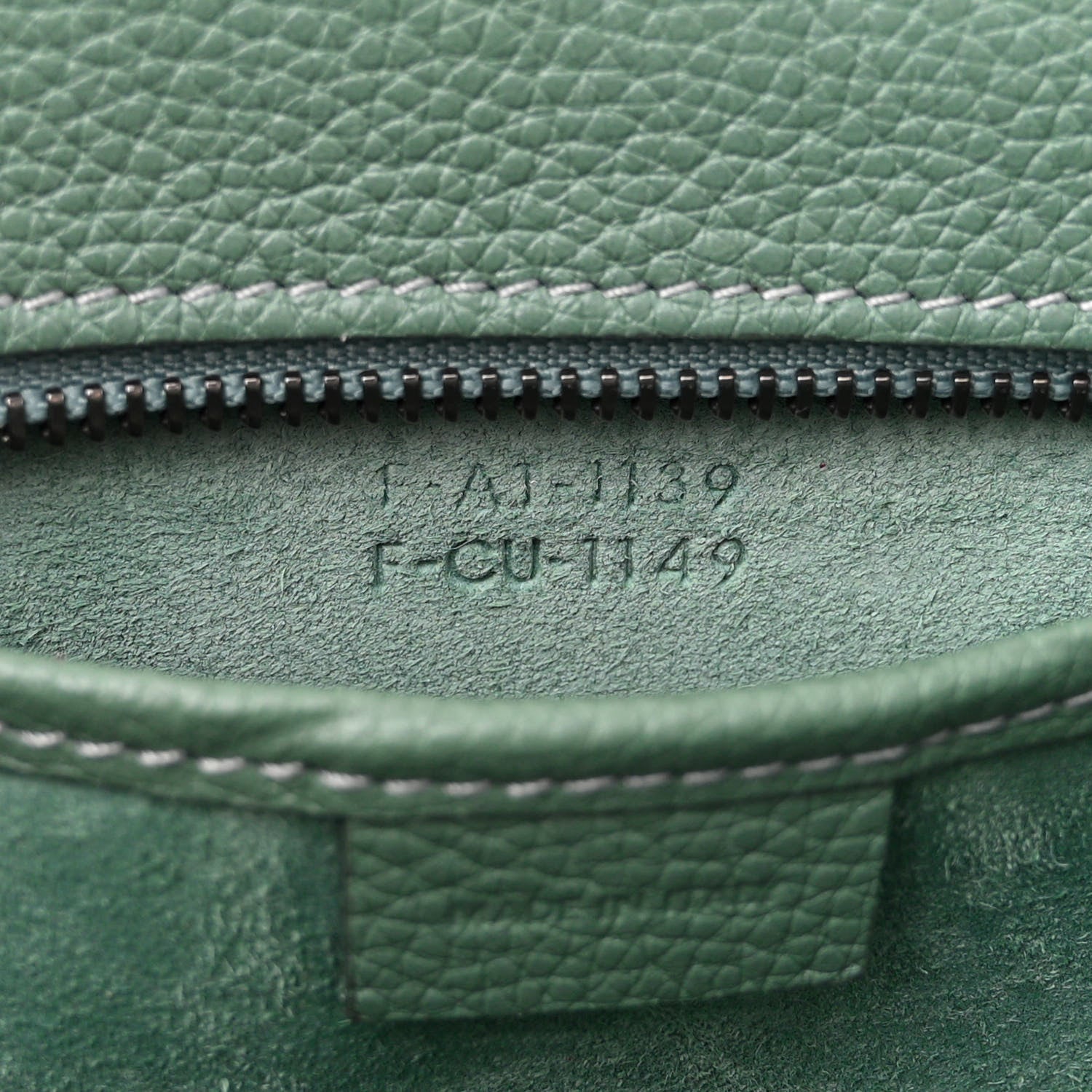 Celine Drummed Calfskin Nano Luggage Celadon 8 of 14