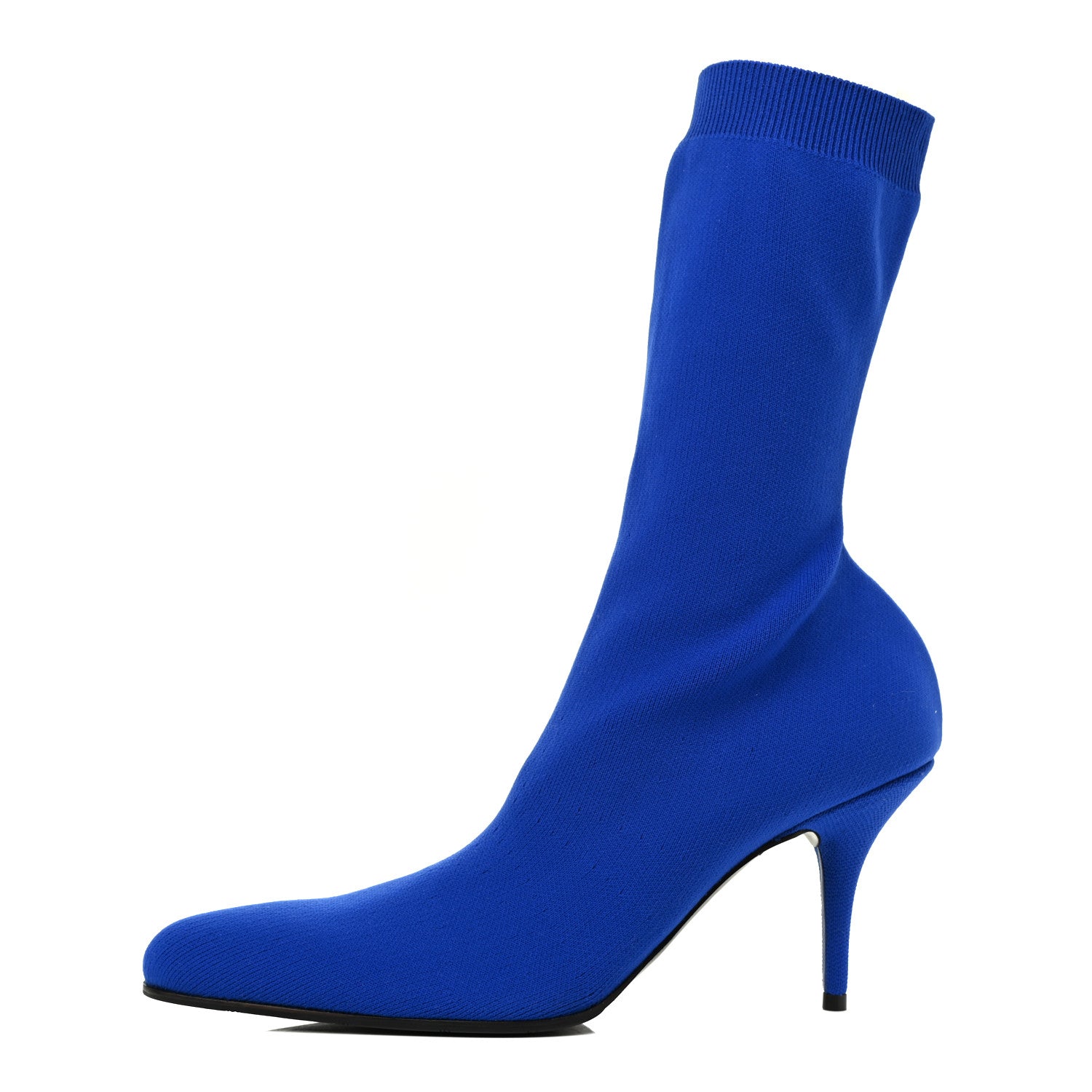 Balenciaga Jersey Crepe Round Toe Knife Booties 40 Bleu Sapphir 1 of 9
