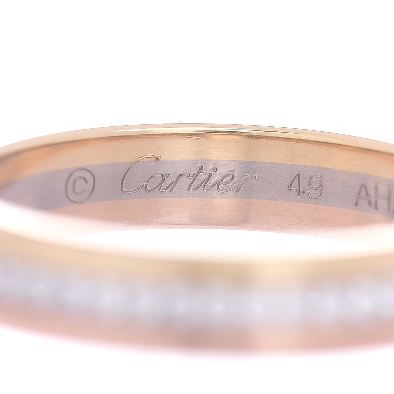 Cartier 18K White Yellow Pink Gold Diamond 3.5mm Vendome Louis Cartier Wedding Band Ring 49 5 5 of 5